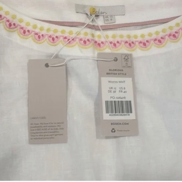 Boden Briana Embroidered Linen Dress - Picture 5 of 5